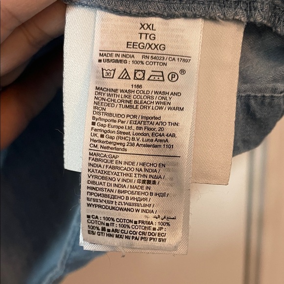 Women's Blue Ruffled Crop Top Gap XXL - Picture 5 of 5